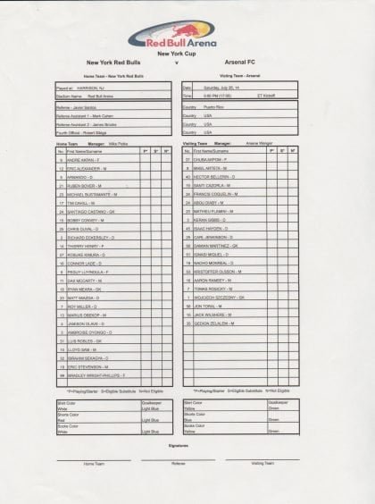 New York Red Bulls v Arsenal   26-Jul-2014