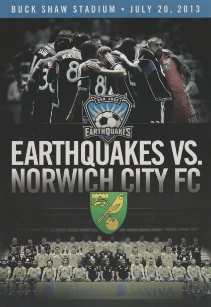 San Jose Earthquakes v Norwich City  20-Jul-2013
