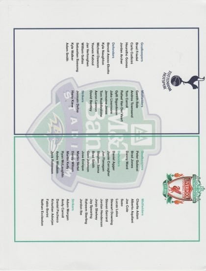 Tottenham Hotspur v Liverpool   28-Jul-2012
