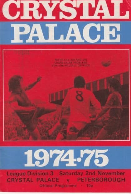 Crystal Palace v Peterborough United 02-Nov-1974