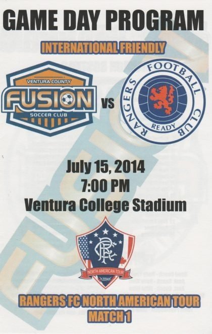 Ventura County Fusion v Glasgow Rangers  15-Jul-2014