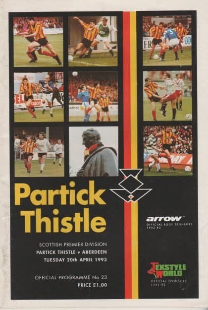 Partick Thistle v Aberdeen 20-Apr-1993