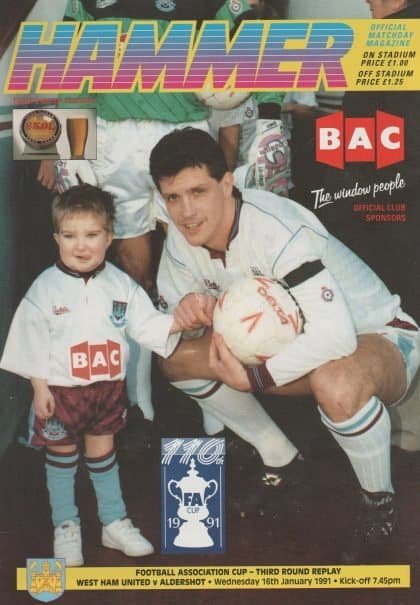 West Ham United v Aldershot   16-Jan-1991