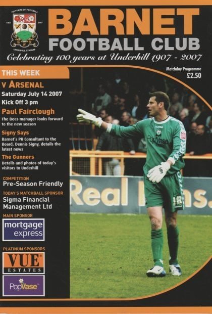 Barnet v Arsenal 14-Jul-2007