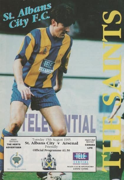 St Albans City v Arsenal 15-Aug-1995