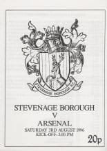 Stevenage Borough v Arsenal 03-Aug-1996