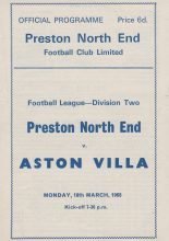 Preston North End v Aston Villa 18-Mar-1968
