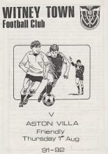 Witney Town v Aston Villa   01-Aug-1991