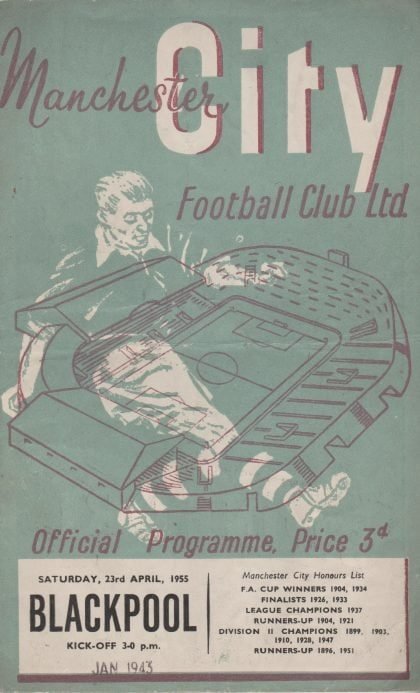 Manchester City v Blackpool 23-Apr-1955
