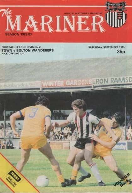 Grimsby Town v Bolton Wanderers 25-Sep-1982