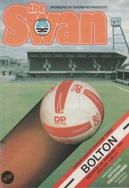 Swansea City v Bolton Wanderers 08-Feb-1986