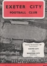 Exeter City v Bradford City 16-Dec-1967