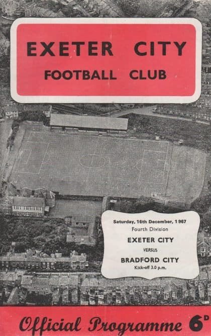Exeter City v Bradford City  16-Dec-1967