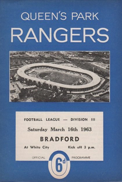Queens Park Rangers v Bradford Park Avenue 16-Mar-1963