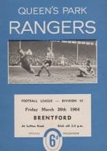 Queens Park Rangers v Brentford  20-Mar-1964