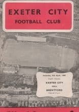 Exeter City v Brentford 06-Apr-1968