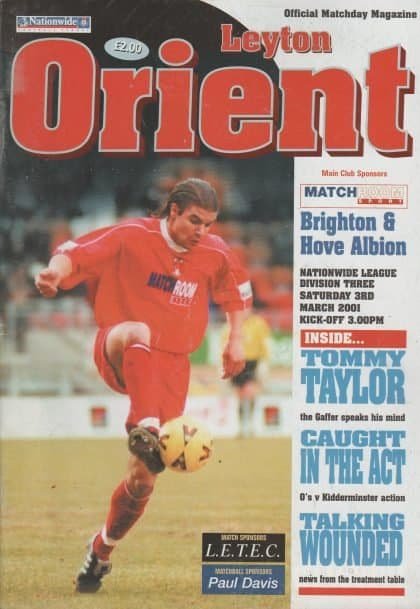 Leyton Orient v Brighton & Hove Albion 03-Mar-2001
