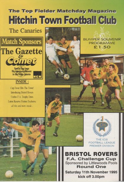 Hitchin Town v Bristol Rovers  11-Nov-1995