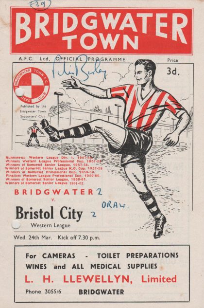Bridgwater Town v Bristol City Reserves 24-Mar-1965