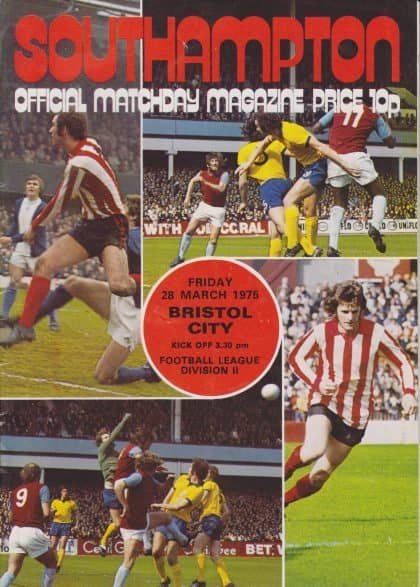 Southampton v Bristol City 28-Mar-1975