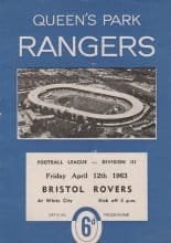 Queens Park Rangers v Bristol Rovers 12-Apr-1963