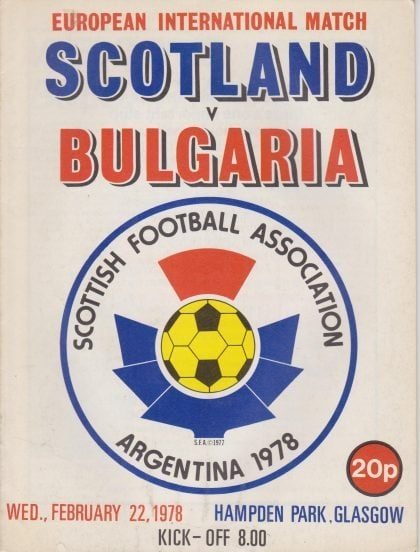 Scotland v Bulgaria 22-Feb-1978