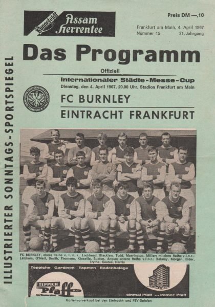 Eintracht Frankfurt v Burnley 04-Apr-1967
