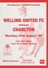 Welling United v Charlton Athletic 10-Aug-1998