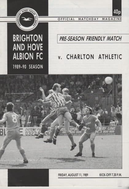 Brighton and Hove Albion v Charlton Athletic 11-Aug-1989