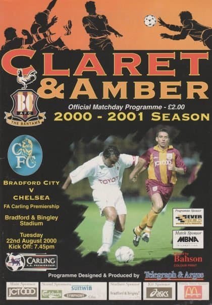 Bradford City v Chelsea 22-Aug-2000