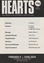 Heart of Midlothian v Chelsea 26-Jul-1980