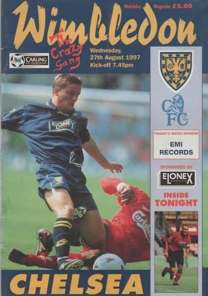 Wimbledon v Chelsea 27-Aug-1997