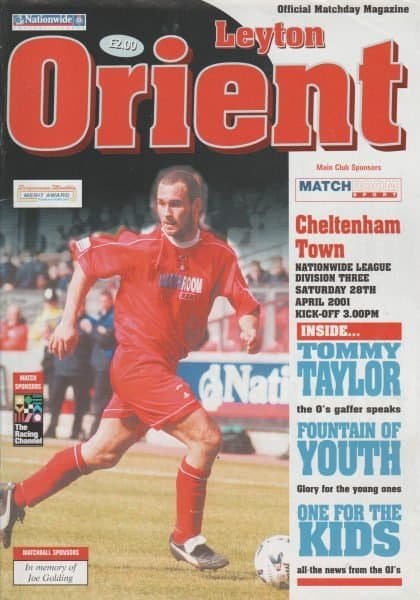 Leyton Orient v Cheltenham Town 28-Apr-2001