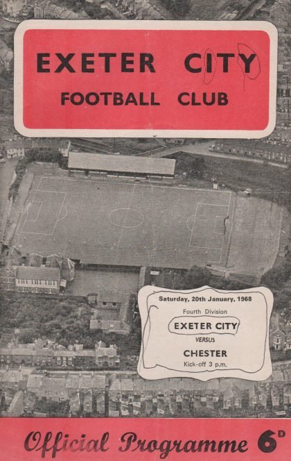 Exeter City v Chester  20-Jan-1968