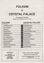 Fulham v Crystal Palace 18-Aug-1986
