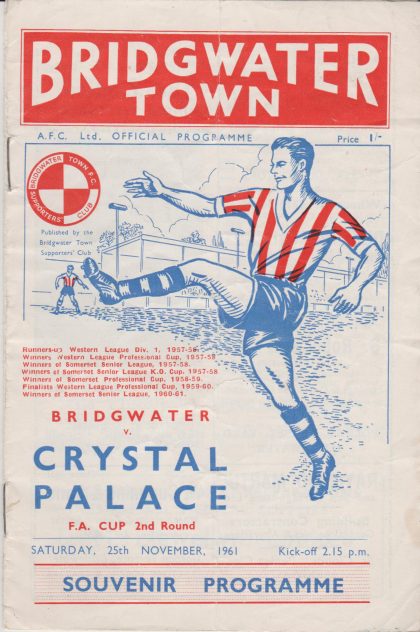 Bridgwater Town v Crystal Palace  25-Nov-1961