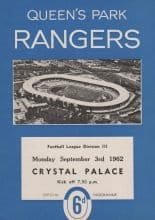 Queens Park Rangers v Crystal Palace 03-Sep-1962