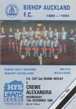 Bishop Auckland v Crewe Alexandra 13-Dec-1989