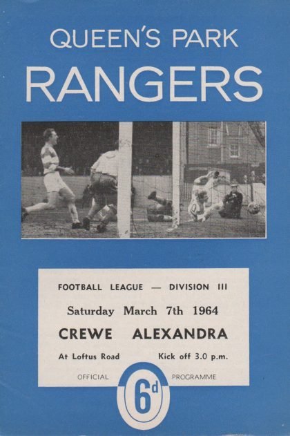 Queens Park Rangers v Crewe Alexandra 07-Mar-1964