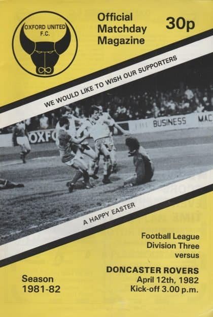 Oxford United v Doncaster Rovers  12-Apr-1982
