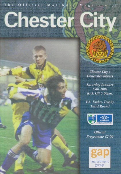 Chester City v Doncaster Rovers  15-Jan-2001