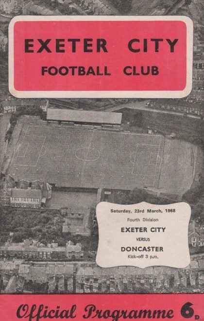 Exeter City v Doncaster Rovers  23-Mar-1968
