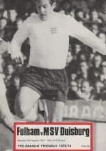 Fulham v MSV Duisburg 05-Aug-1972
