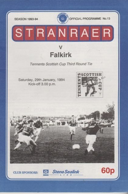 Stranraer v Falkirk 29-Jan-1994