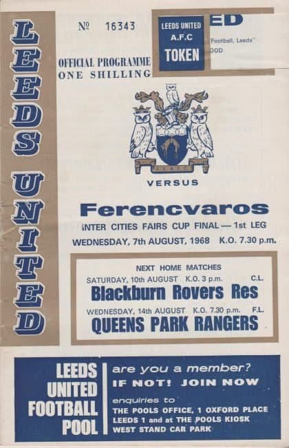 Leeds United v Ferencvaros 07-Aug-1968