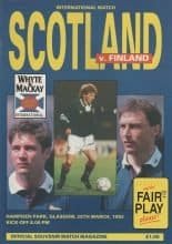 Scotland v Finland 25-Mar-1992
