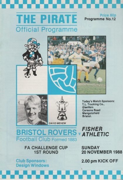 Bristol Rovers v Fisher Athletic 20-Nov-1988