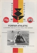 Partick Thistle v Forfar Athletic 01-Dec-1990