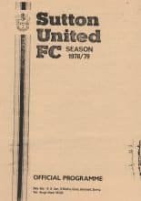 Sutton United v Fulham 10-Aug-1978