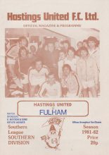 Hastings United v Fulham 13-Aug-1981